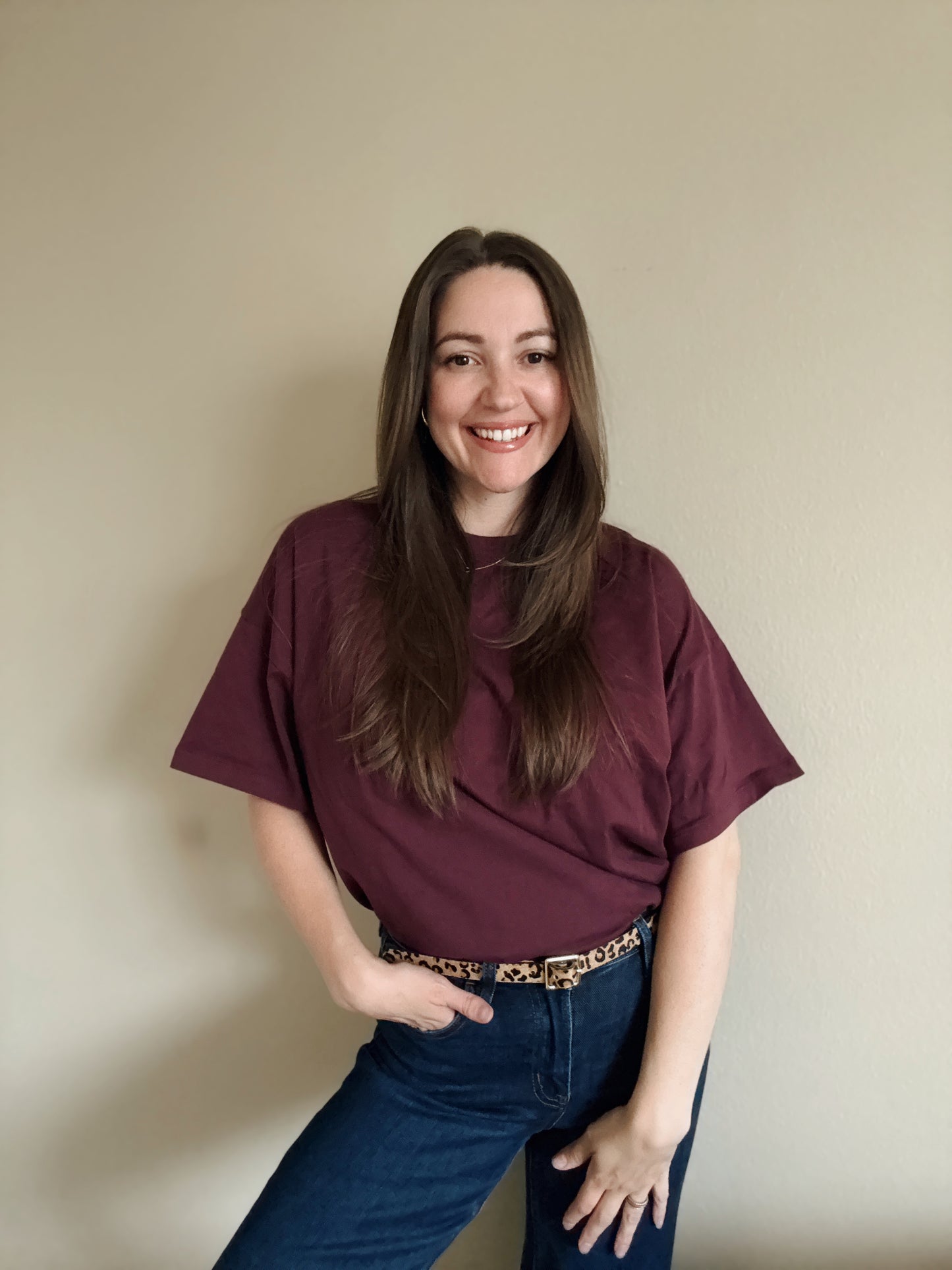 Easy Going Tee in Dark Cherry