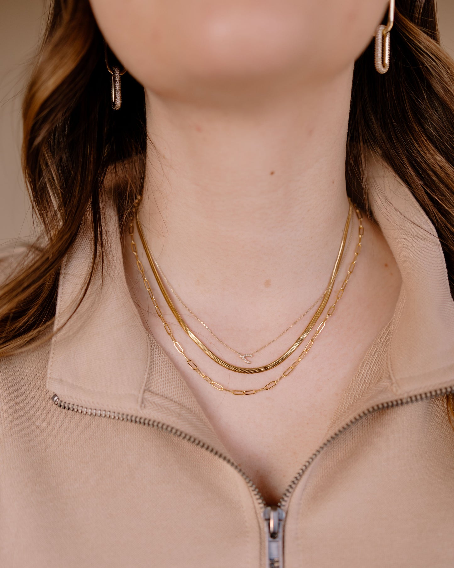 Sophie Herringbone Stacking Chain 18K Gold-Filled
